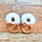 Freshly Picked Leather Shearling Bow Moccasins- Size 1