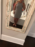 Madewell Blue & White Ribbed Racerback Dress- Size XL