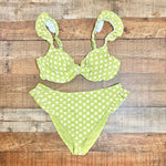 Show Me Your Mumu Green Flower Print Underwire Padded Bikini Top- Size XL (we have matching bottoms)