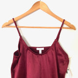 Leith Red Wine Silk Feel Cami Tank- Size XS