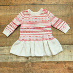 Baby Gap Pink and Red Print Sweater Dress- Size 3-6M