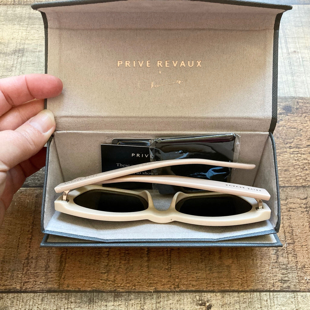Prive Revaux Cream Frames Polarized Sunglasses with Microfiber Cloth a –  The Saved Collection
