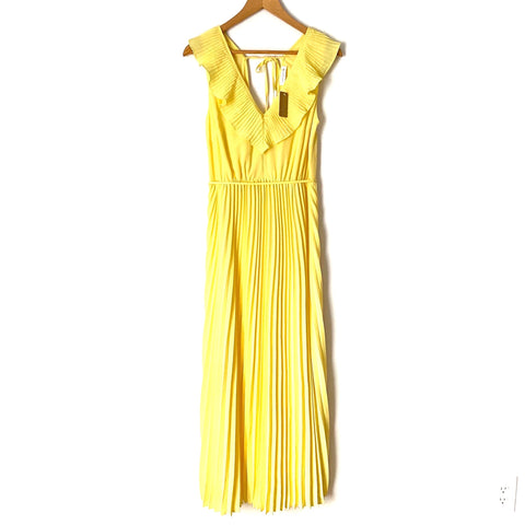 Vestique Yellow Pleated Maxi Dress NWT- Size M