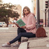 Staccato Pink Sherpa Hooded Pullover- Size S