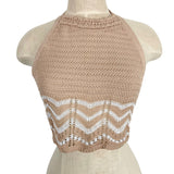 Petal + Pup Crochet Halter Tie Back Crop Top- Size S (we have matching skirt)