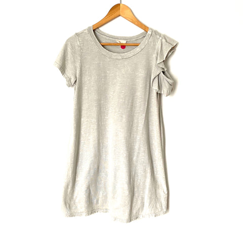 143 Story One Ruffle Cold Shoulder Top- Size ~S