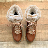 A New Day Cognac Fur Boots NWT- Size 8.5