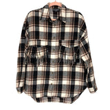 Kittenish Plaid Fringe Button Up Flannel- Size S (sold out online)