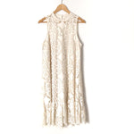 Floreat Anthropologie Ivory Lace Drop Waist Dress- Size 8