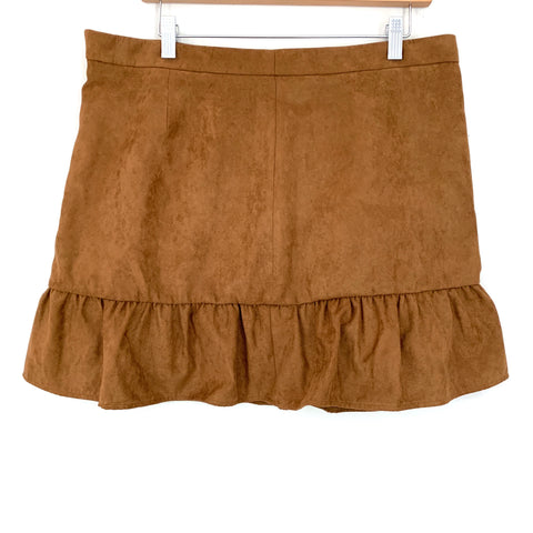 J Crew Tan Ruffle Hem Skirt NWT- Size 14