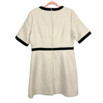 Gal Meets Glam Cream with Black Trim Dress- Size XL