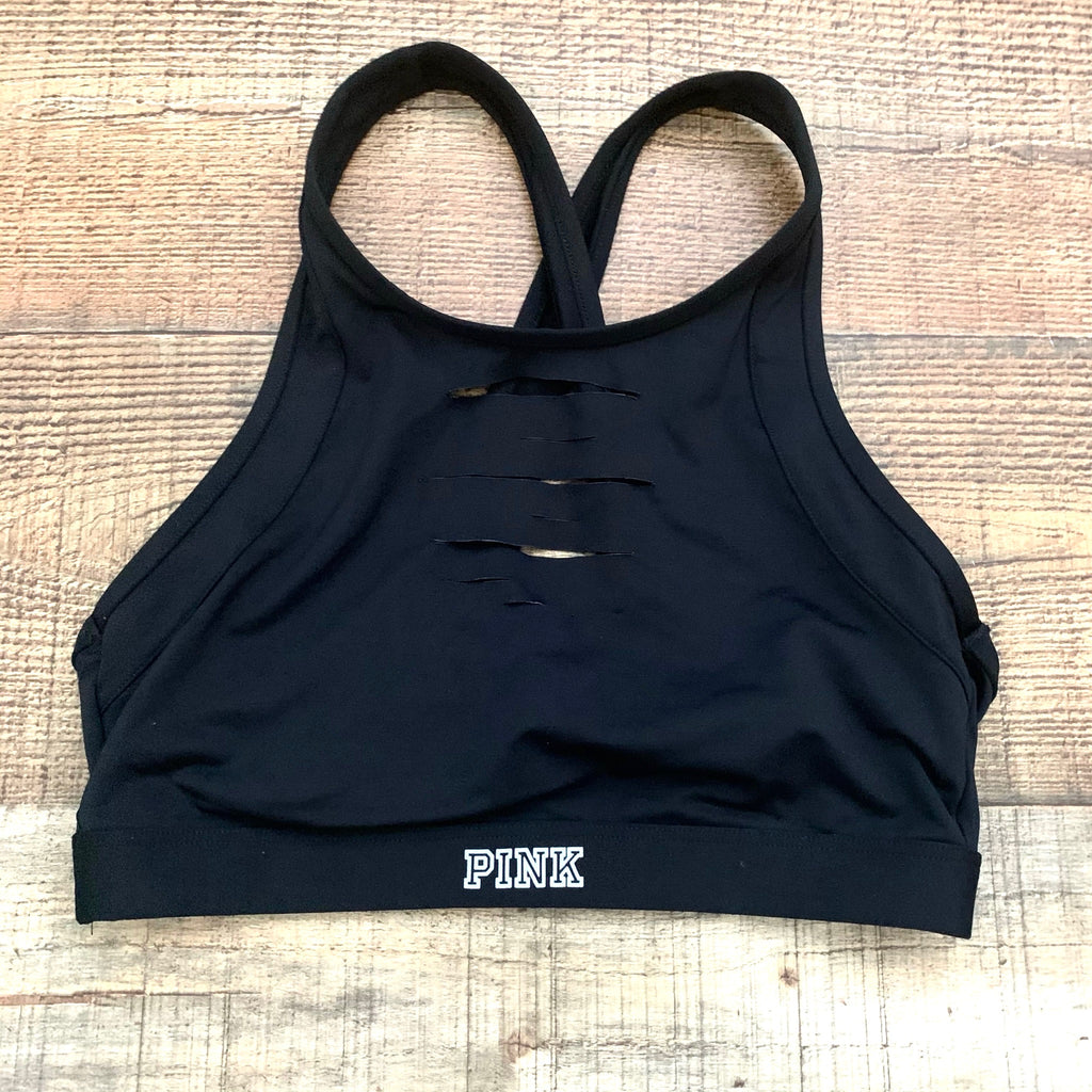 Pink by Victoria Secret Ultimate Black Front Cut Out Sports Bra- Size XS