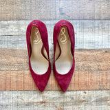 Sam Edelman Wine Velvet Pumps- Size 8.5 (Great Condition)