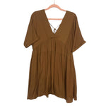 Vestique Brown Satin Frisco Bay Dress NWT- Size M