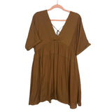 Vestique Brown Satin Frisco Bay Dress NWT- Size M