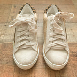Let's See Style Tan/Animal Print Sneakers- Size 7