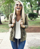Hinge Olive Green Utility Jacket- Size M