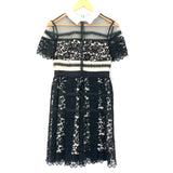 Donna Morgan Black Lace Collared Fit and Flare Dress NWT- Size 0