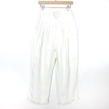 Grey Lab Ivory Front Pleated Linen Cuffed Pants NWT- Size S (sold out online, Inseam 25”)