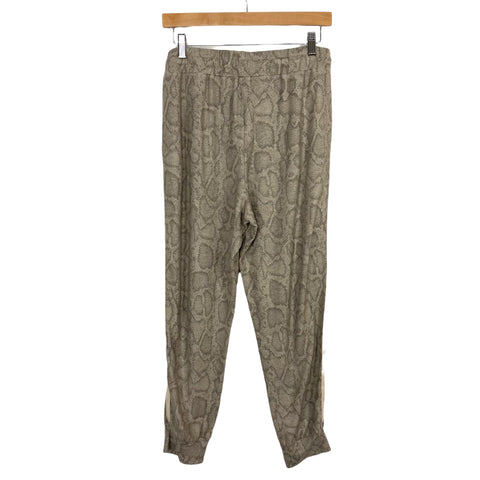 Sundry Snakeskin Print Side Stripe Joggers- Size 4/US XL (sold out online, we have matching top)