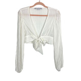 HYFVE HYFVE HYFVE Tie Front Crop Top- Size S