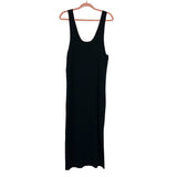 The Drop Black Ribbed Front Slit Tank Dress NWT- Size XL (sold out online)