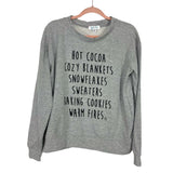 Grace & Lace Grey Heathered Holiday Sweatshirt- Size S