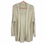 Aerie Cream Open Knit Hooded Cardigan- Size XS