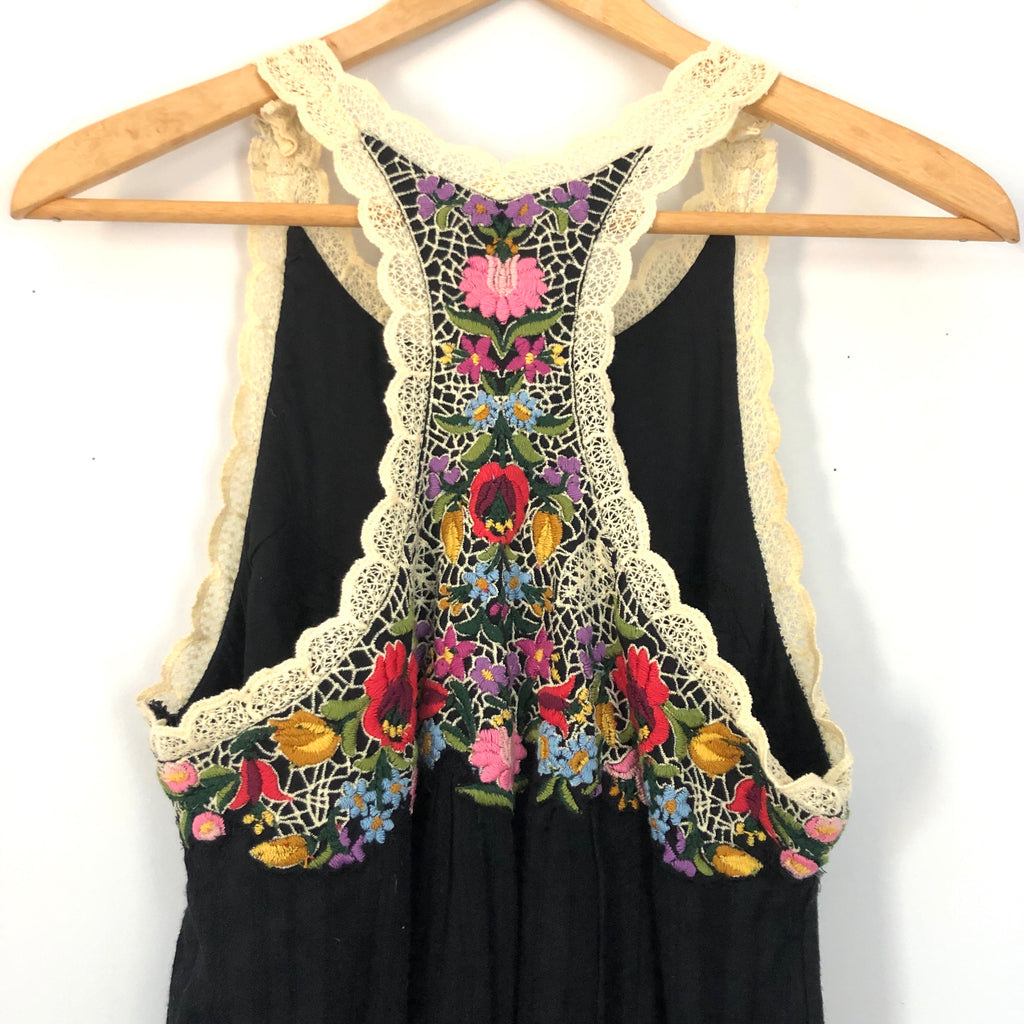 Anthropologie Black Embroidered Racerback Dress By Akemi + Kin- Size S The Saved Collection Anthropologie Black Embroidered Racerback Dress By Akemi + Kin- Size S The Saved Collection