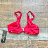 Stylish Swimwear Red Padded Bikini Top NWT- Size S