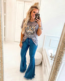 Zutter Grey Easy Tiger Top- Size M