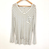 BP Striped V-Neck Long Sleeve Top- Size S