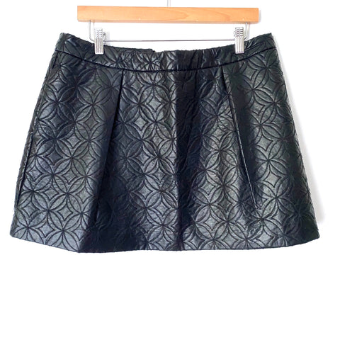 Tinley Road Black Leather Mini Skirt- Size L