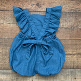 No Brand Baby Girl Chambray Romper- Size ~3-6M (see notes)