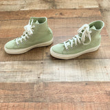 Princess Polly Olive High Top Sneakers- Size 7 (LIKE NEW)