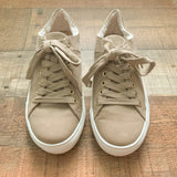 Loft Khaki Fur Lined Sneakers- Size 7