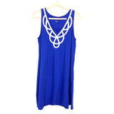 Lilly Pulitzer Blue with White Trim Pima Cotton T-Shirt Dress- Size L (See Notes)