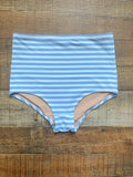 J Crew Blue and White Striped High Waisted Bikini Bottoms- Size XS (BOTTOMS ONLY)