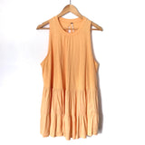 Free People Orange Tiered Ruffle Tank Dress- Size XS