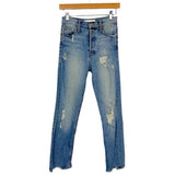 MOTHER Superior Light Wash Distressed Jeans- Size 25 (Inseam 26”)