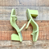 Steve Madden Neon Green Braided Strap Sandals- Size 8.5