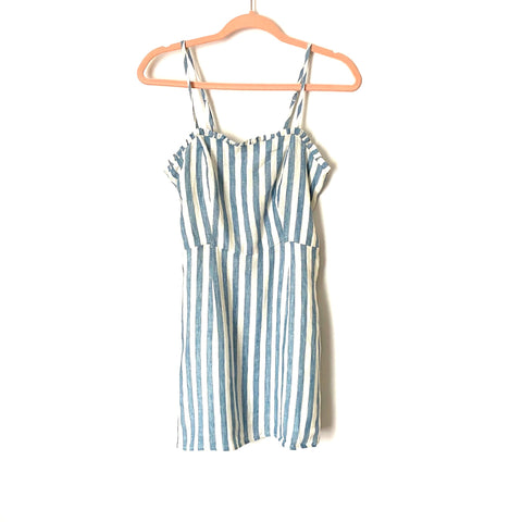 Vici Blue and White Striped Dress- Size S