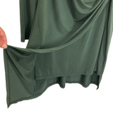 Amaryllis Hunter Green Faux Wrap with Asymmetrical Hem Dress- Size 1X (sold out online)