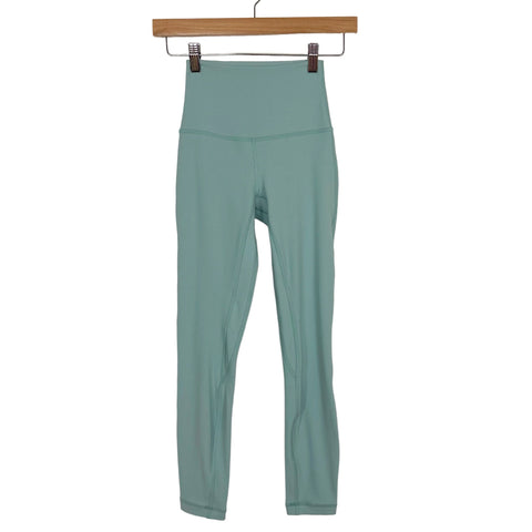 Lululemon Mint High Waisted Leggings- Size 2 (Inseam 25")