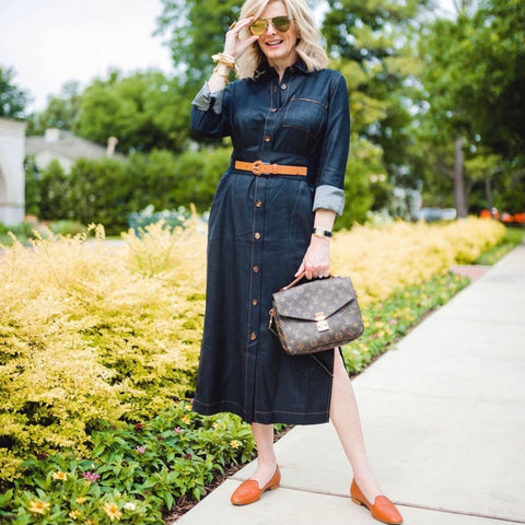LAFAYETTE 148 Wool Blend Button Up Belted Midi Dress- Size M (sold out –  The Saved Collection