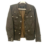 J Crew Olive Waxed Cotton Field Jacket- Size S