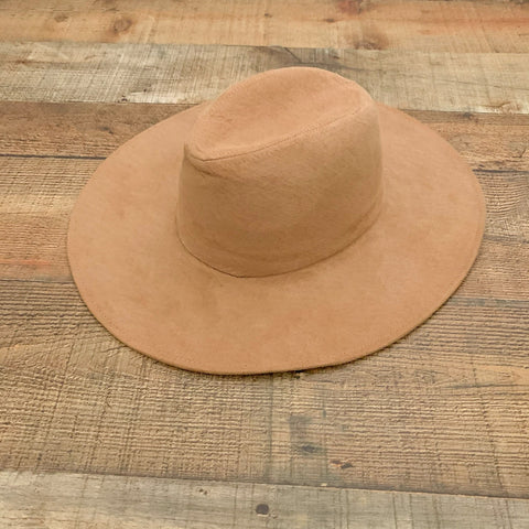 No Brand (Shop the Mint) Camel Suede Like Wide Brim Hat