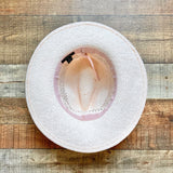 Halogen Light Pink Adjustable Inner Tie Straw Hat-One Size