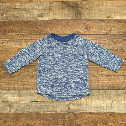 Cat & Jack Boy's Heathered Blue Long Sleeve Top- Size 18M