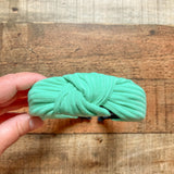 No Brand Green Ribbed Top Knot Headband